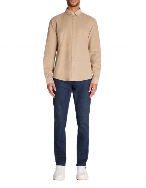 Chemise en velours - beige