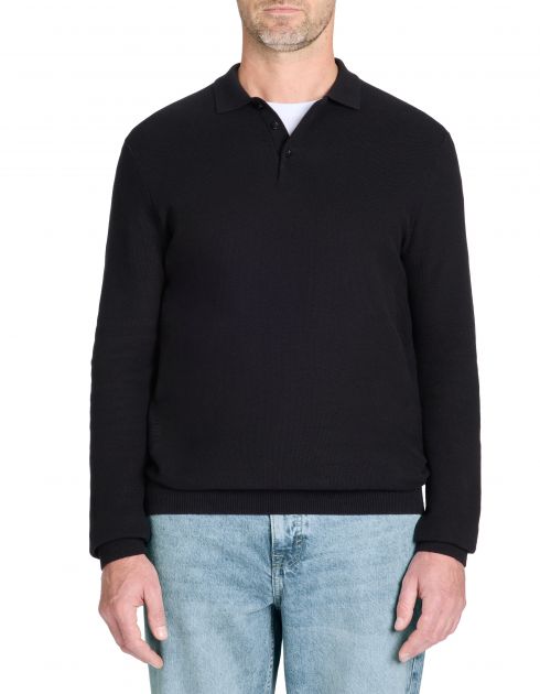 Polo col polo 100% coton - noir