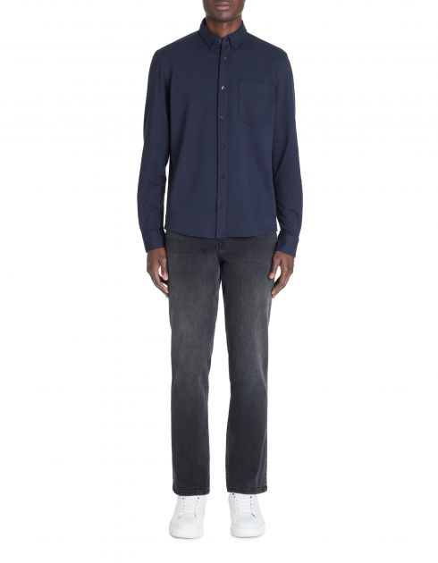 Chemise regular piqué 100% coton - marine