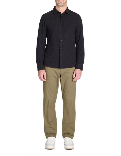 Chemise regular à bouclette coton mélangé - noir