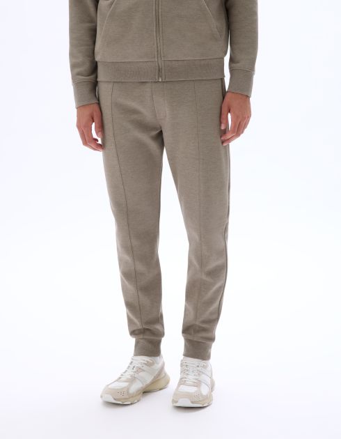 Pantalon de jogging regular maille piqué - taupe