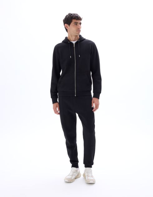 Pantalon de jogging regular maille piqué - noir