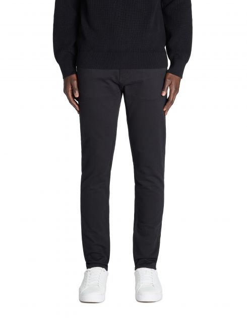 Pantalon slim 100% coton stretch - noir