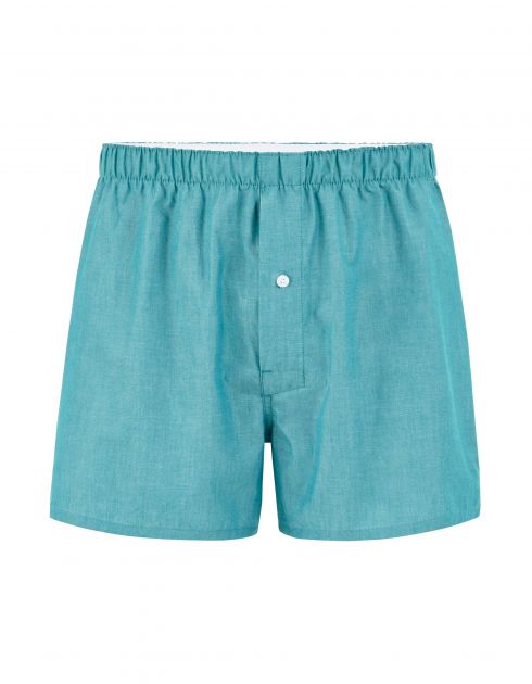 Caleçon 100% coton à rayures - turquoise