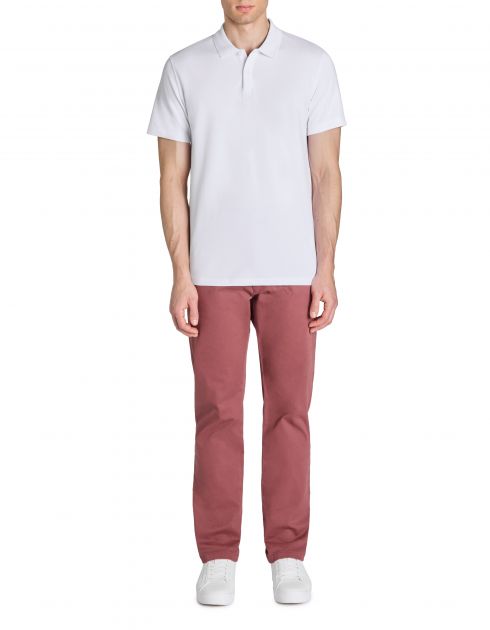 Polo regular coton mélangé - blanc