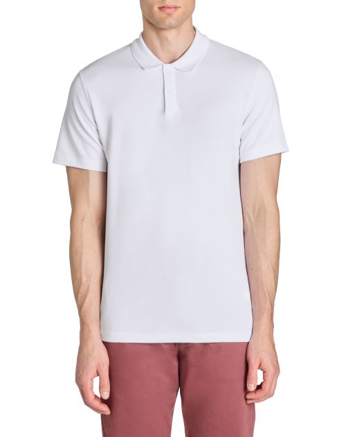 Polo regular coton mélangé - blanc