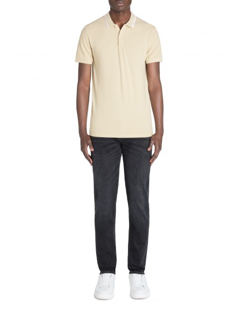 Polo slim coton stretch - beige