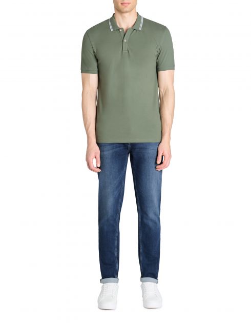 Polo slim coton stretch - vert