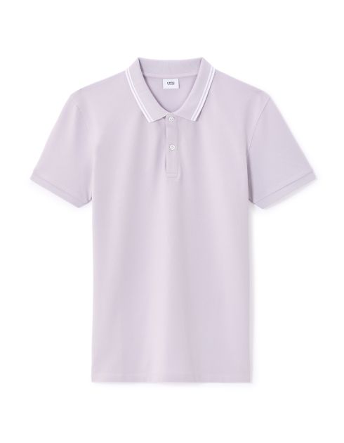 Polo slim coton stretch - parme