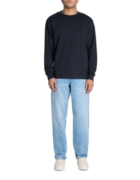 T-shirt relaxed manches longues - marine