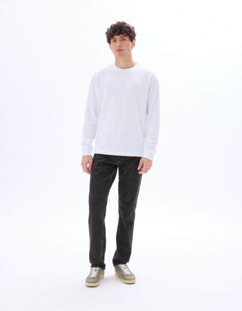 T-shirt oversize manches longues - blanc