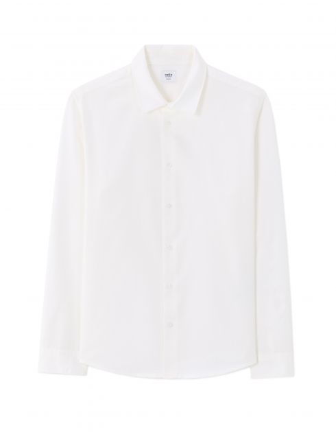 Chemise regular classique en coton mélangé - blanc