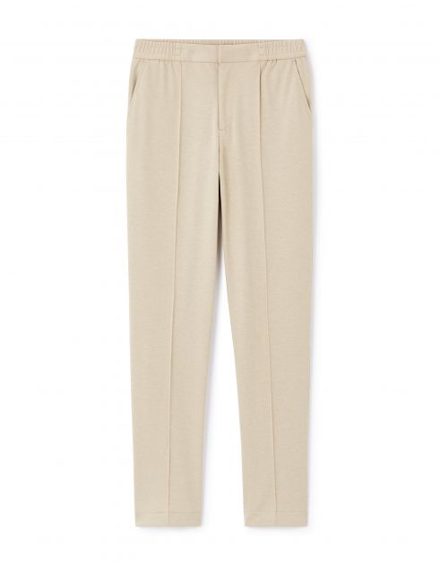 Pantalon straight stretch - beige