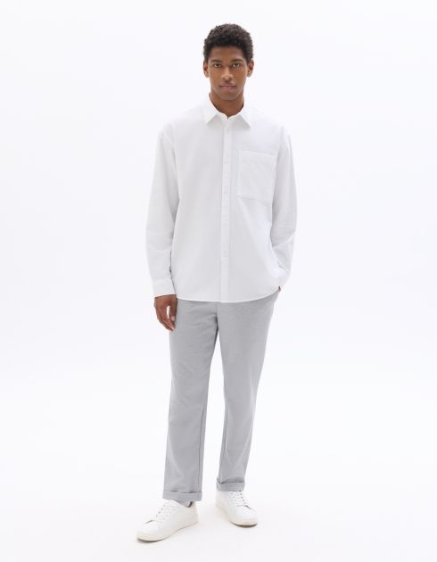 Pantalon 24H slim stretch 7/8e - gris clair
