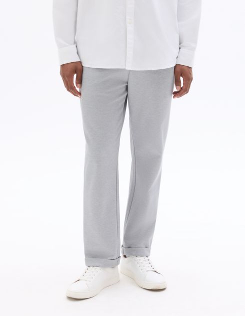 Pantalon 24H slim stretch 7/8e - gris clair