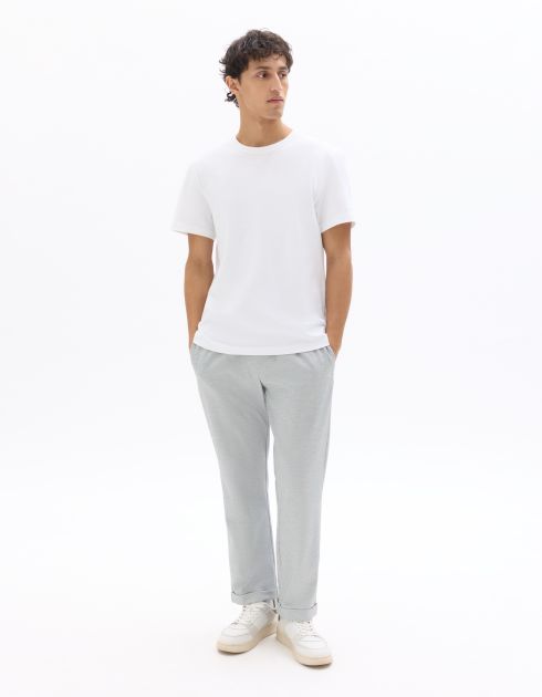 Pantalon 24H slim stretch 7/8e - bleu moyen