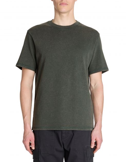 T-shirt boxy col rond 100% coton - turquoise
