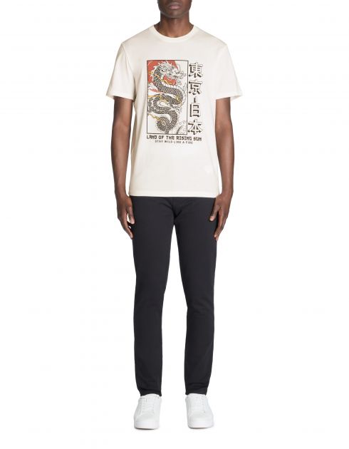 T-shirt straight col rond 100% coton - blanc
