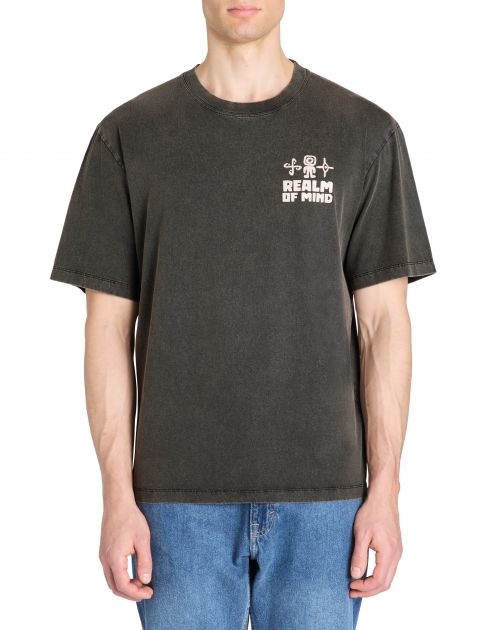 T-shirt oversize col rond 100% coton - noir