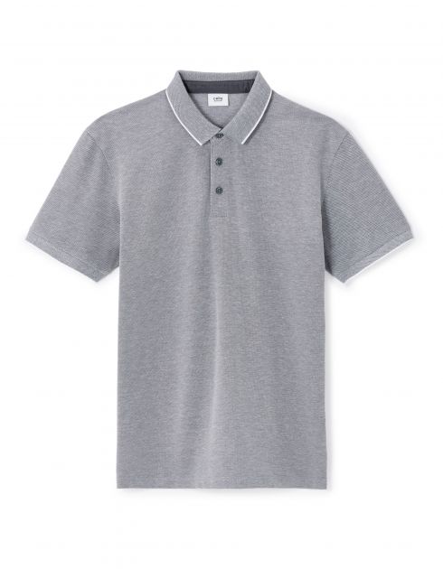 Polo regular en coton mélangé - bleu