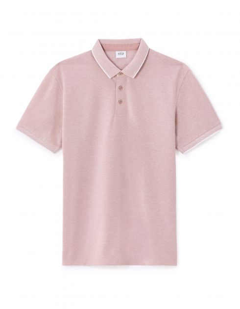 Polo regular coton mélangé - rose