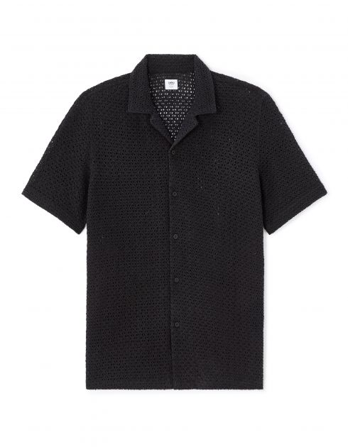 Chemisette en crochet 100% coton - noir