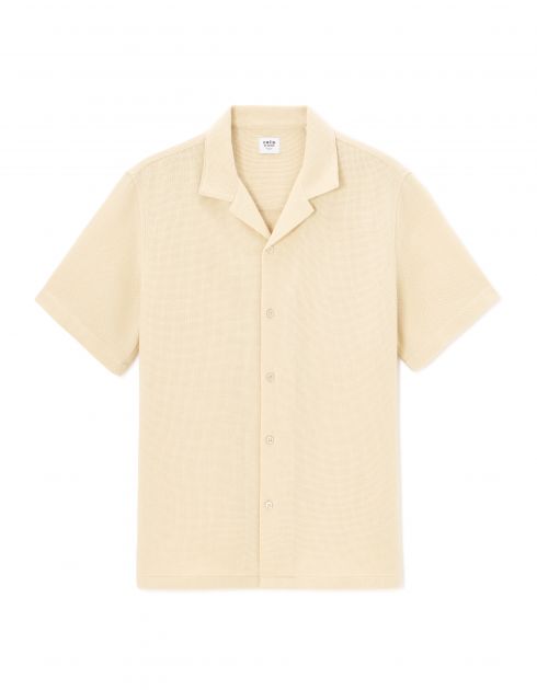 Chemisette regular slubbés 100% coton - beige