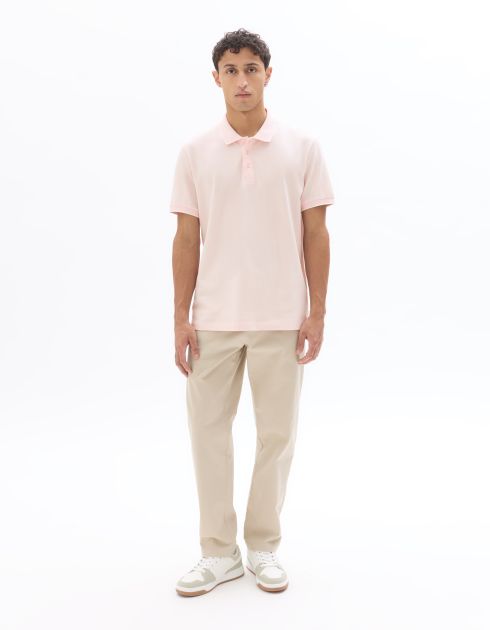 Polo piqué regular 100% coton - rose clair