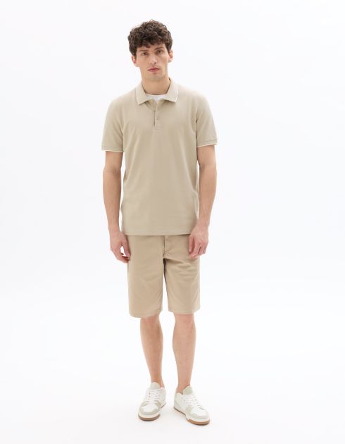 PO.02 Polo piqué regular 100% coton - beige clair