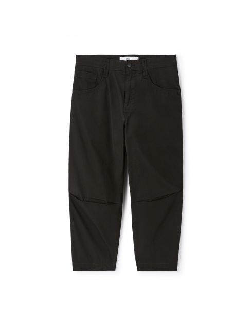 Pantacourt 100% coton - noir