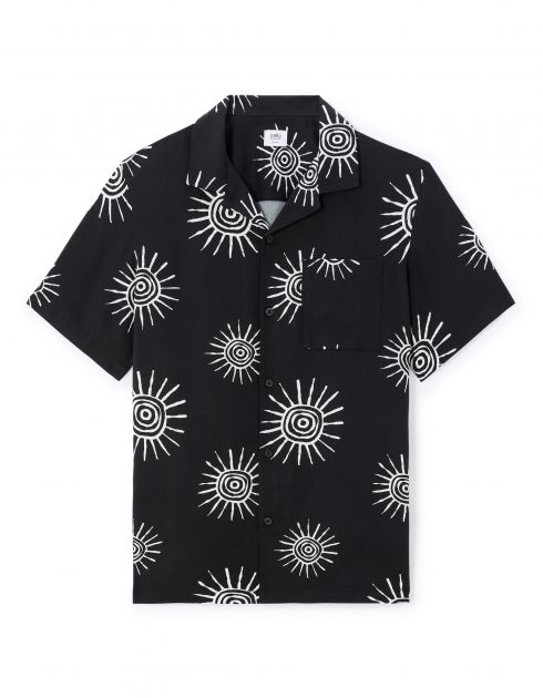 Chemisette regular en viscose - noir