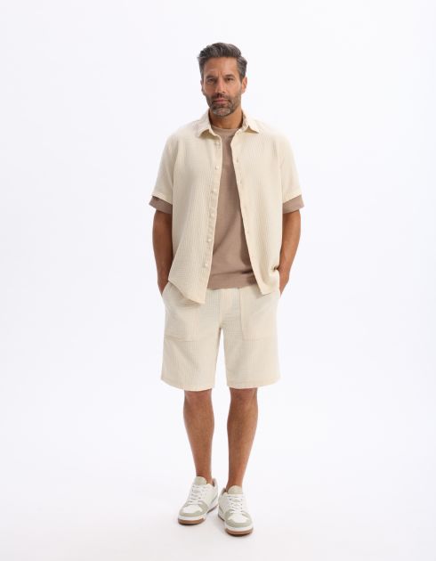 Bermuda 100% coton - beige