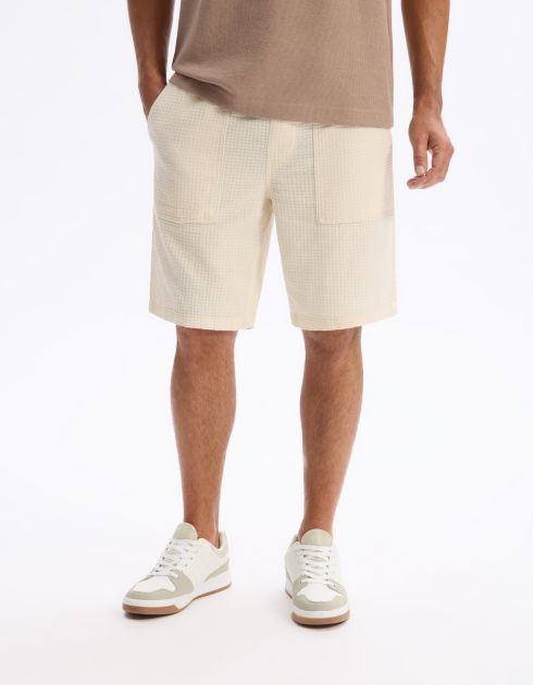 Bermuda 100% coton - beige