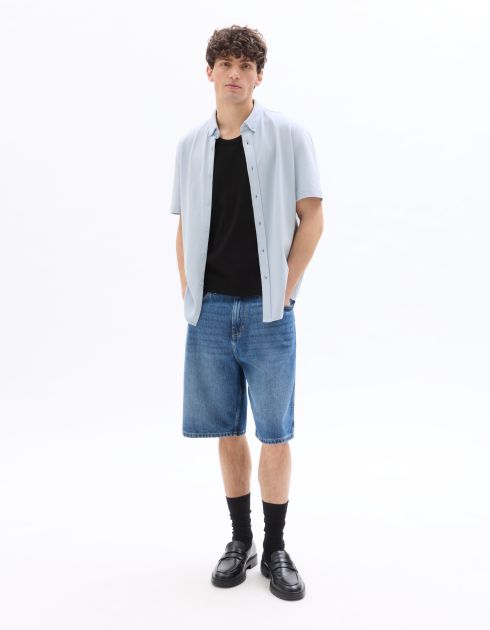 Bermuda baggy en jean - bleu double stone