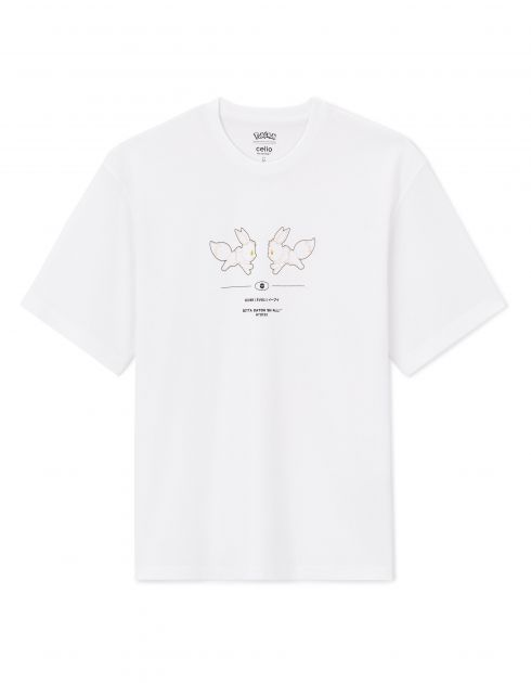 Pokémon - T-shirt blanc Evoli