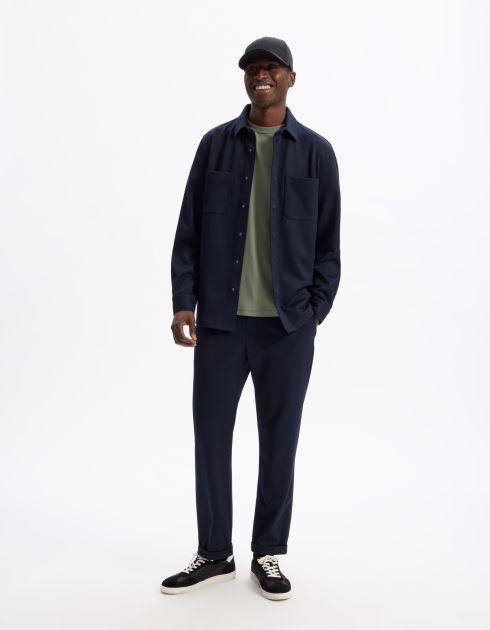 T-shirt oversize col rond - kaki