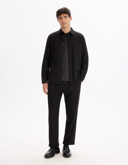 T-shirt oversize col rond coton mélangé - anthracite