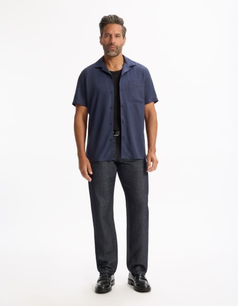 Chemisette regular 100% viscose - marine
