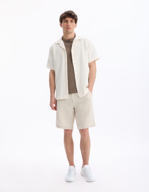 Chemisette regular en jersey uni - beige