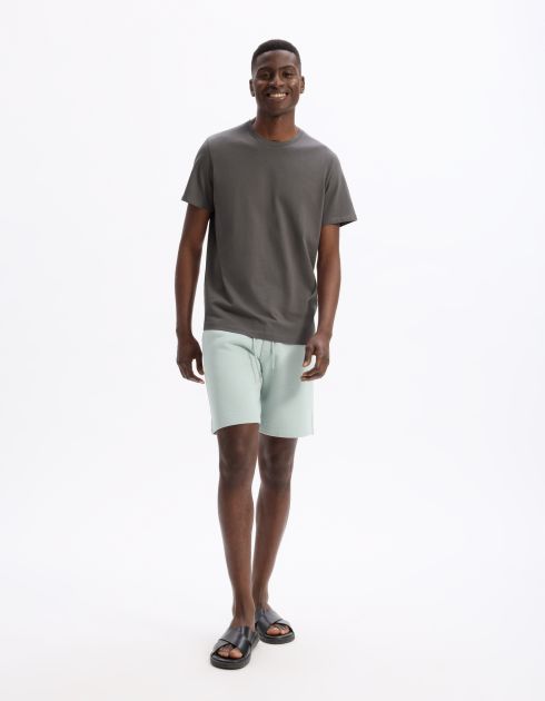 Bermuda en molleton 100% coton - vert clair