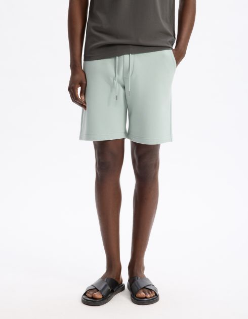 Bermuda en molleton 100% coton - vert clair