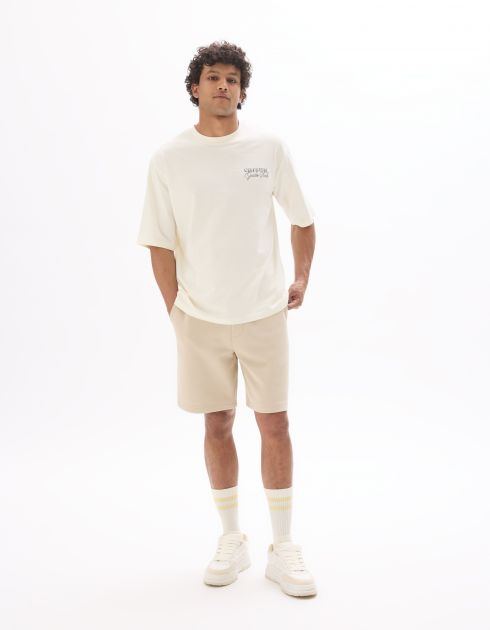 Bermuda en molleton 100% coton - sand