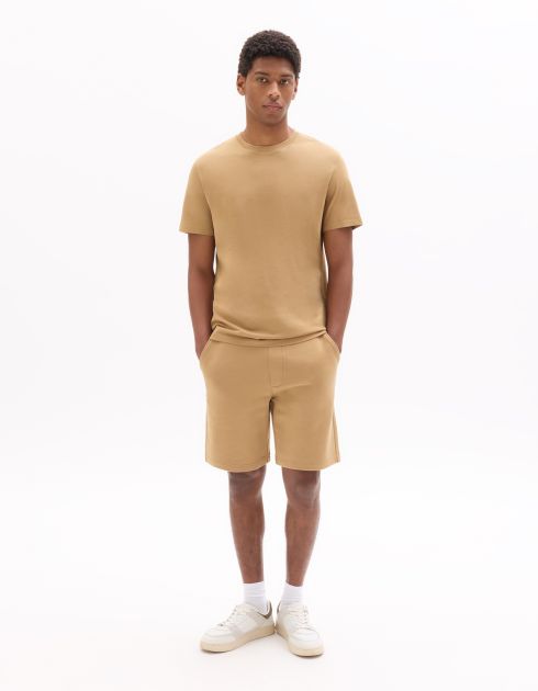 SW.05 Short en molleton 100% coton - beige clair