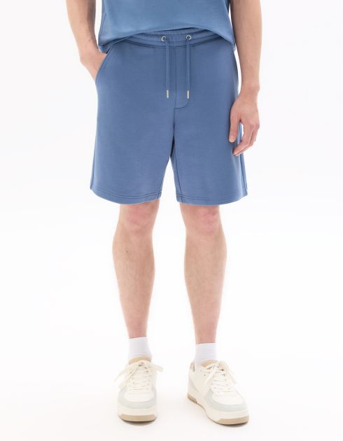 SW.05 Short en molleton 100% coton - bleu