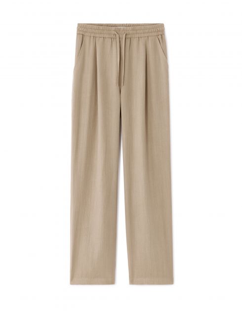 Pantalon loose texturé - beige