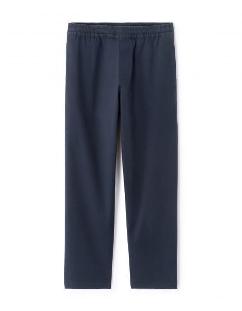 Pantalon loose coton stretch - marine