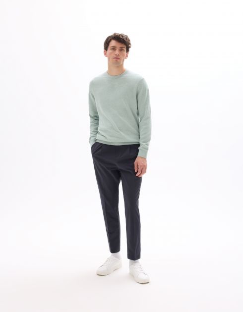 Pantalon 24H seersucker - marine