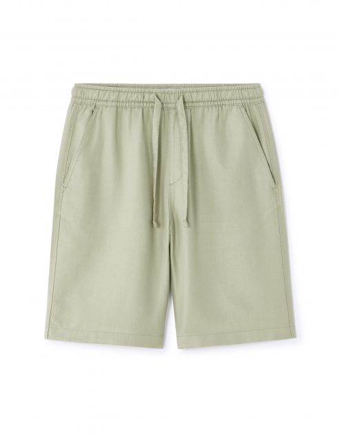 Bermuda TENCEL™ Lyocell et lin mélangé - vert sauge