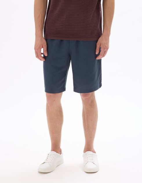 Bermuda TENCEL™ Lyocell et lin mélangé - marine