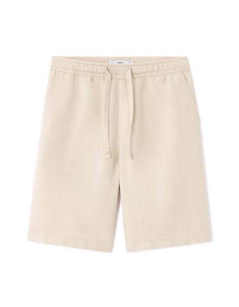 Bermuda TENCEL™ Lyocell et lin mélangé - beige